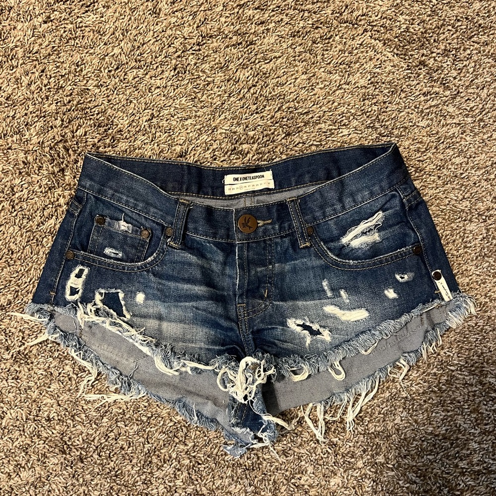 Free People denim shorts